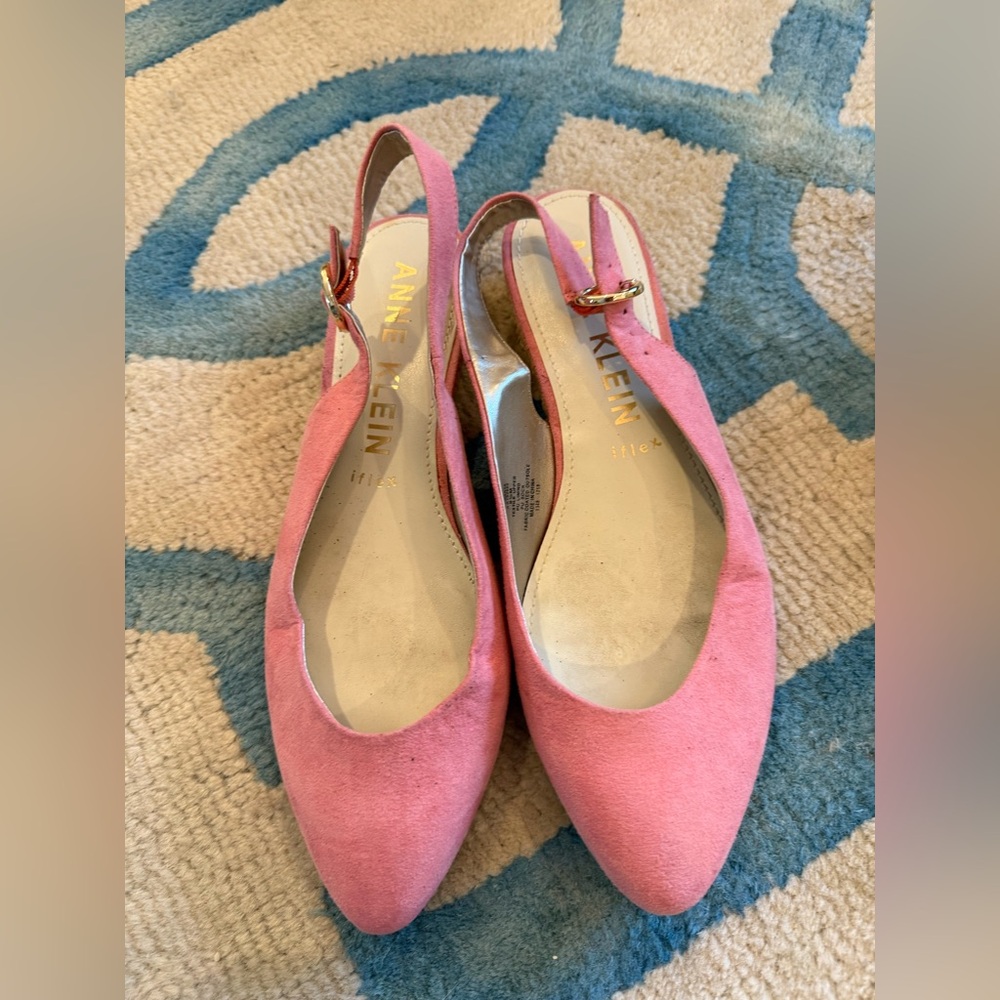 Anne Klein Pink Slingback Flats